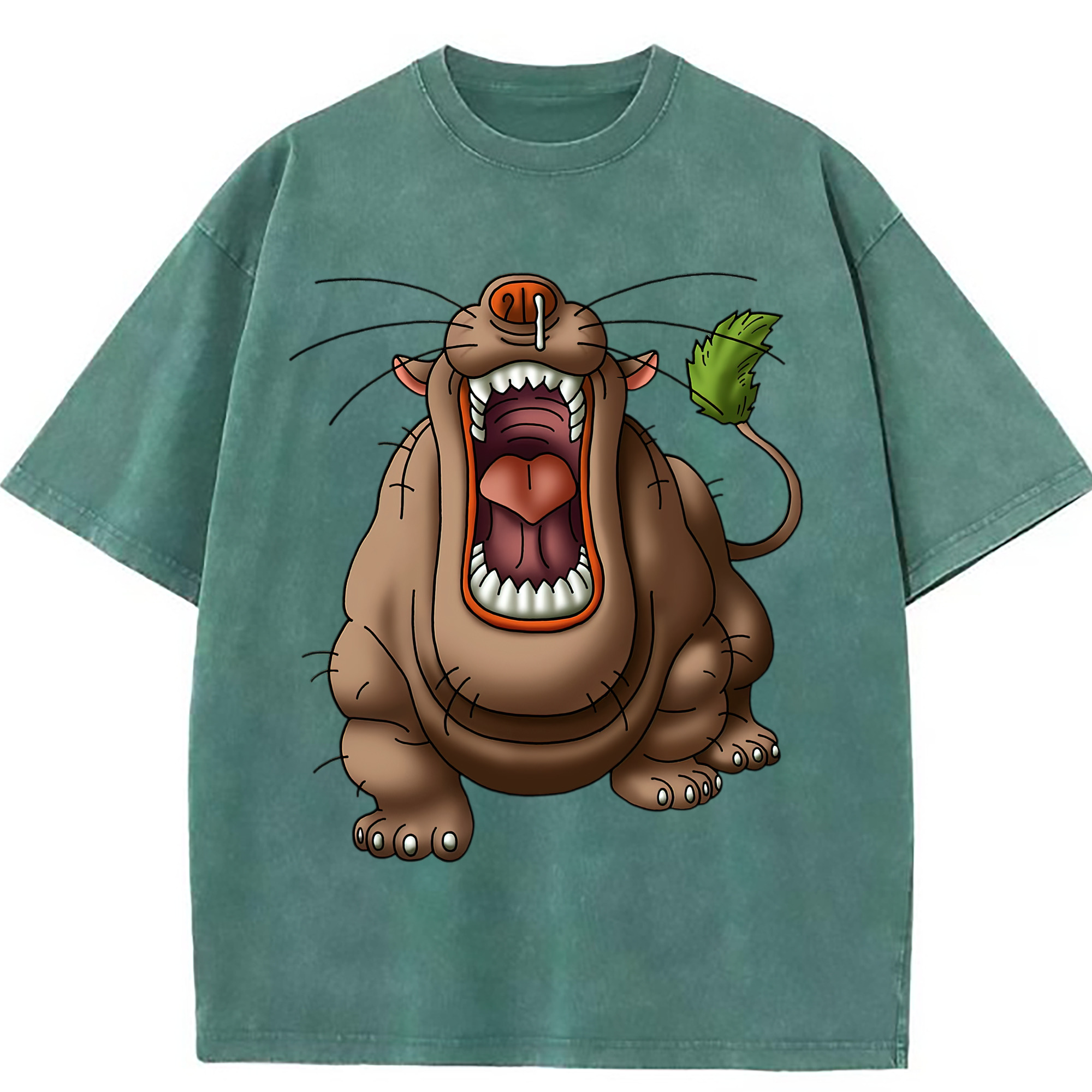 （画像用） ドラゴンクエスト Doragon Kuesuto Dragon Quest 綿100% ヴィンテージ風 半袖Tシャツ（フロントプリント）